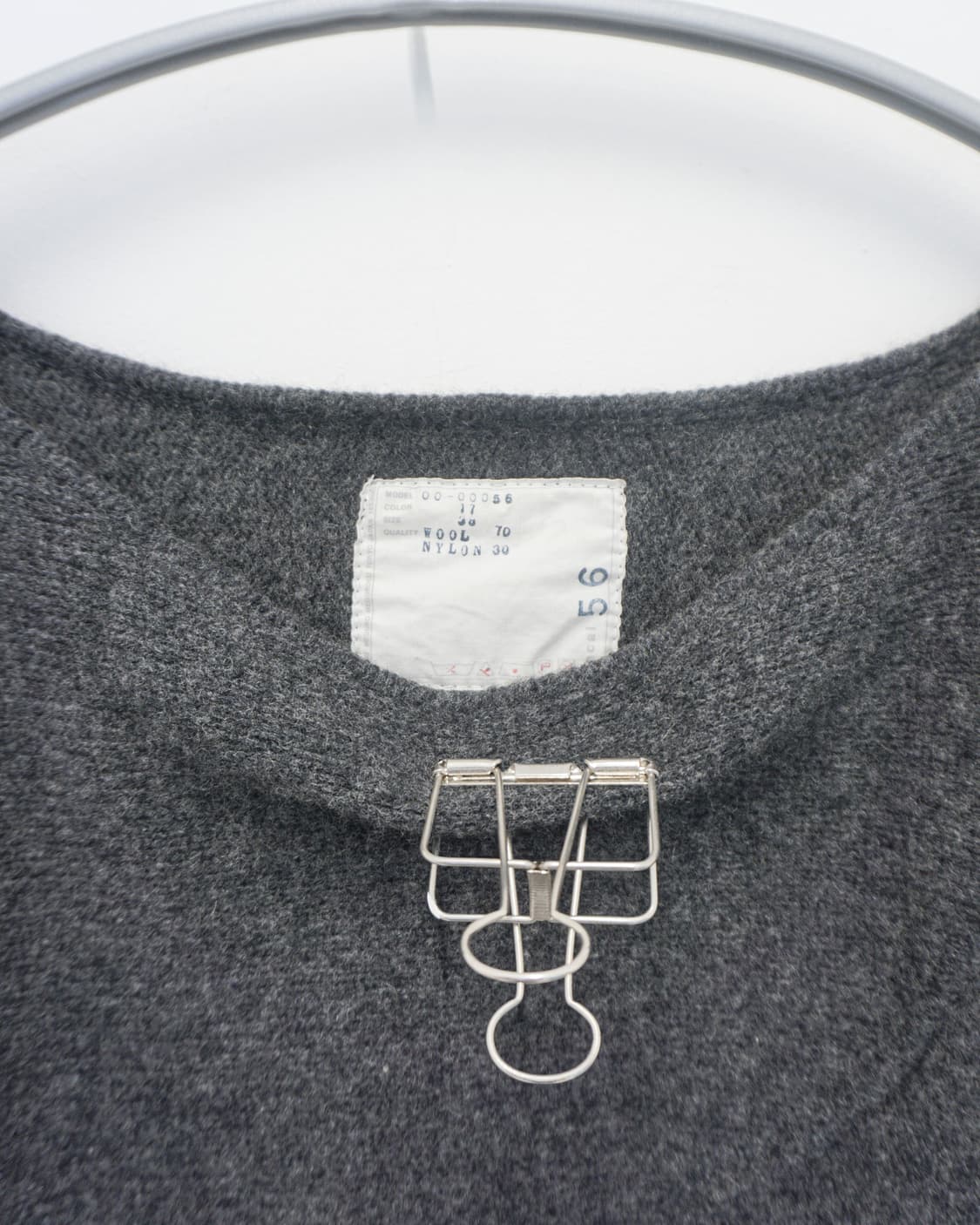 SACAI wool asymmetric knit top 상품이미지6