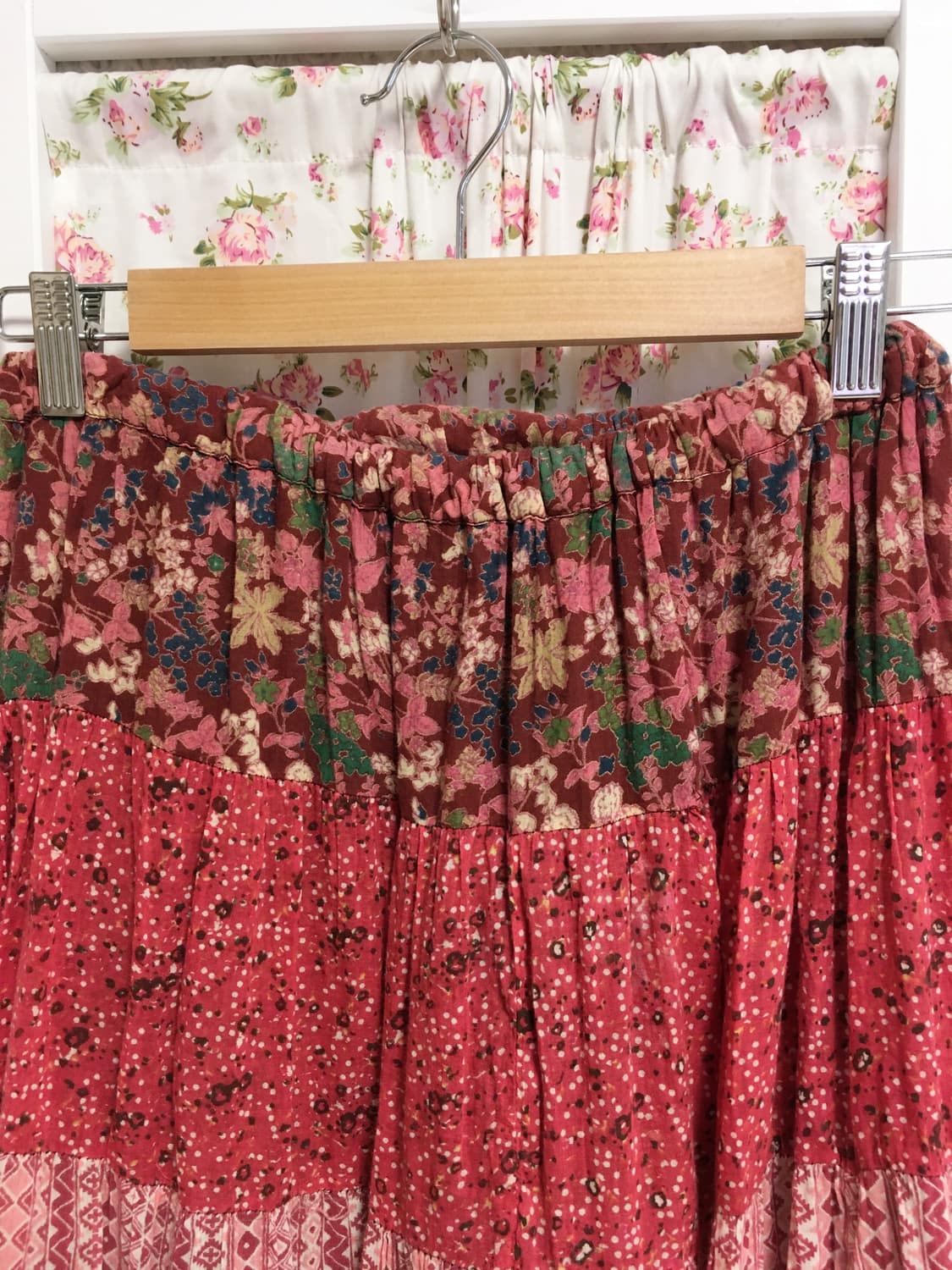 빈티지 하구미 히피모리 자두 패턴 스커트 상품이미지2