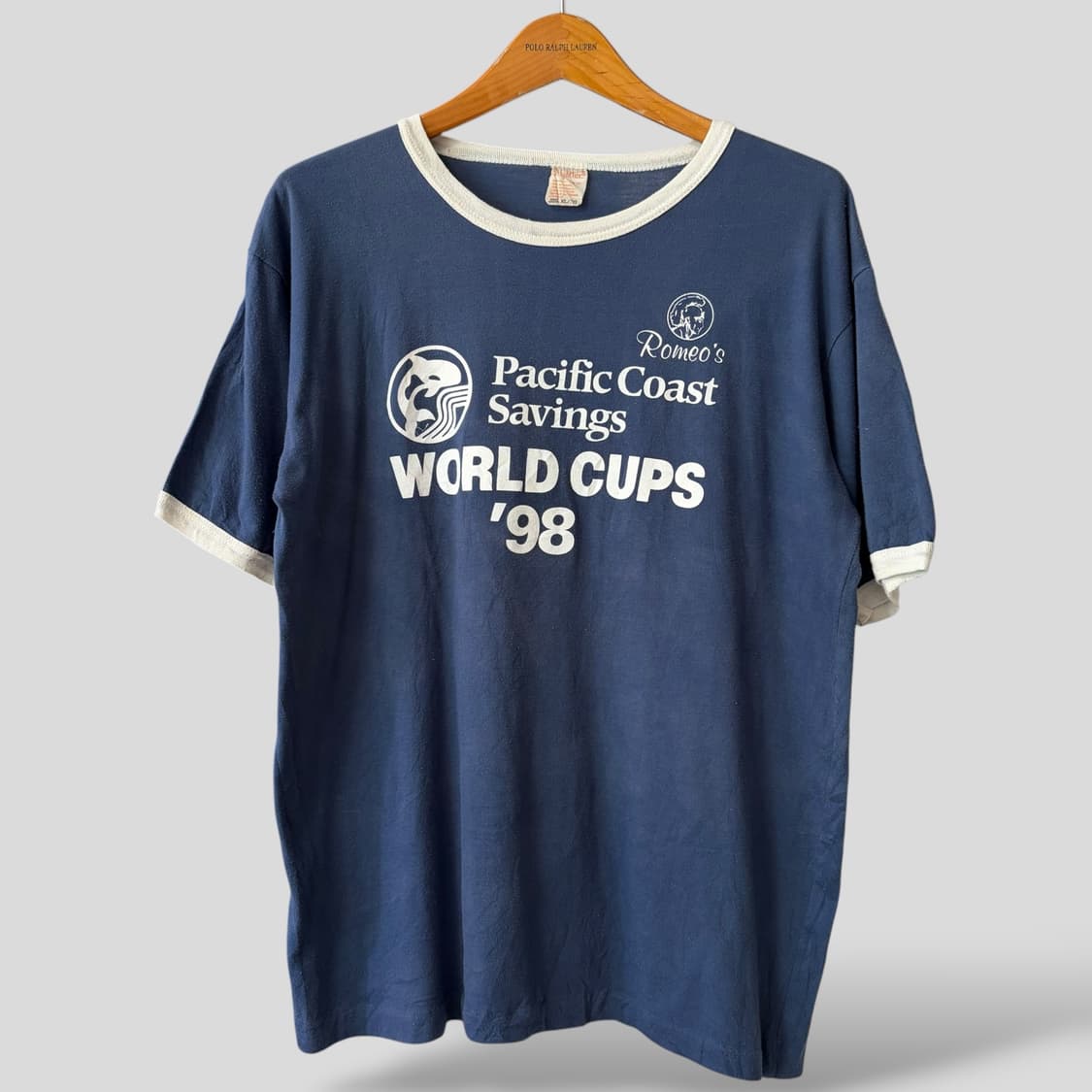 (XL)90s 빈티지 98월드컵 이태리 링거 반팔티셔츠 상품이미지1