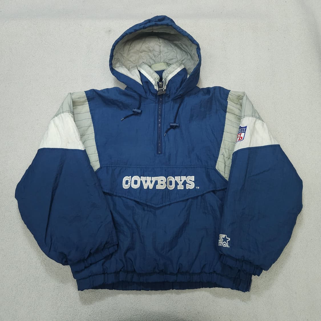 90s 스타터 NFL 댈러스 카우보이스 아노락 점퍼 L 상품이미지3
