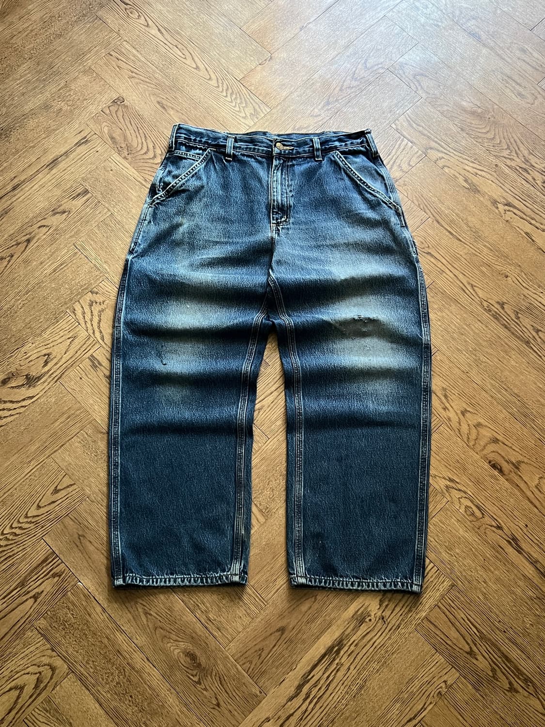 [34]칼하트 USA 빈티지 워싱 싱글니 카펜터 워크 데님 팬츠 상품이미지2