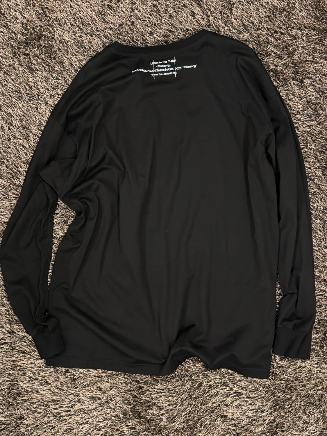 OVERSIZED L/S TEE - PLAINSONG (BLACK) 상품이미지2