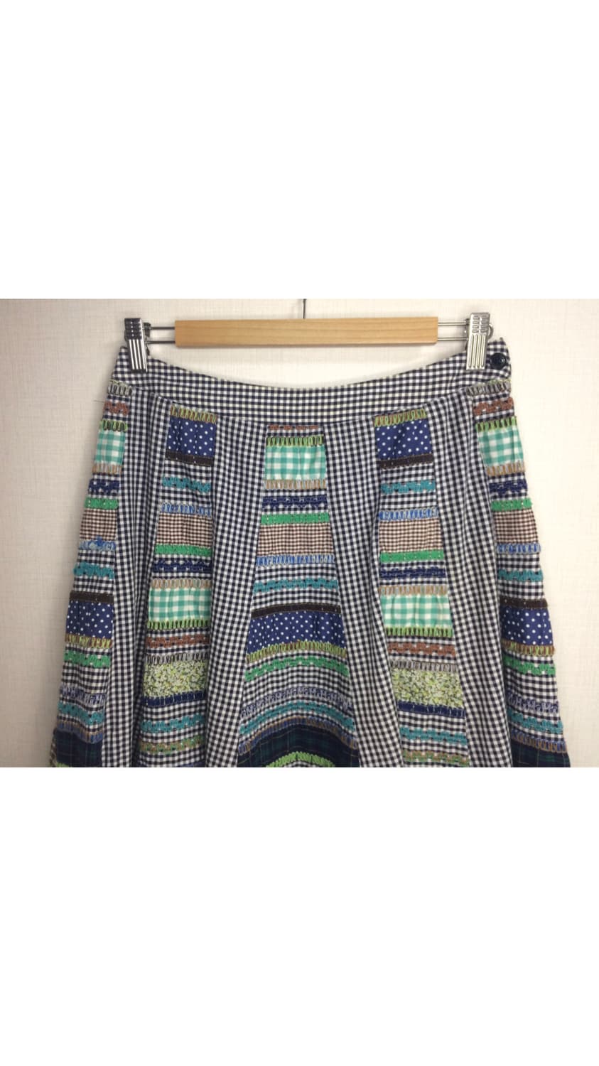 Ne-net 네넷냐 믹스 패치워크 스커트 상품이미지2