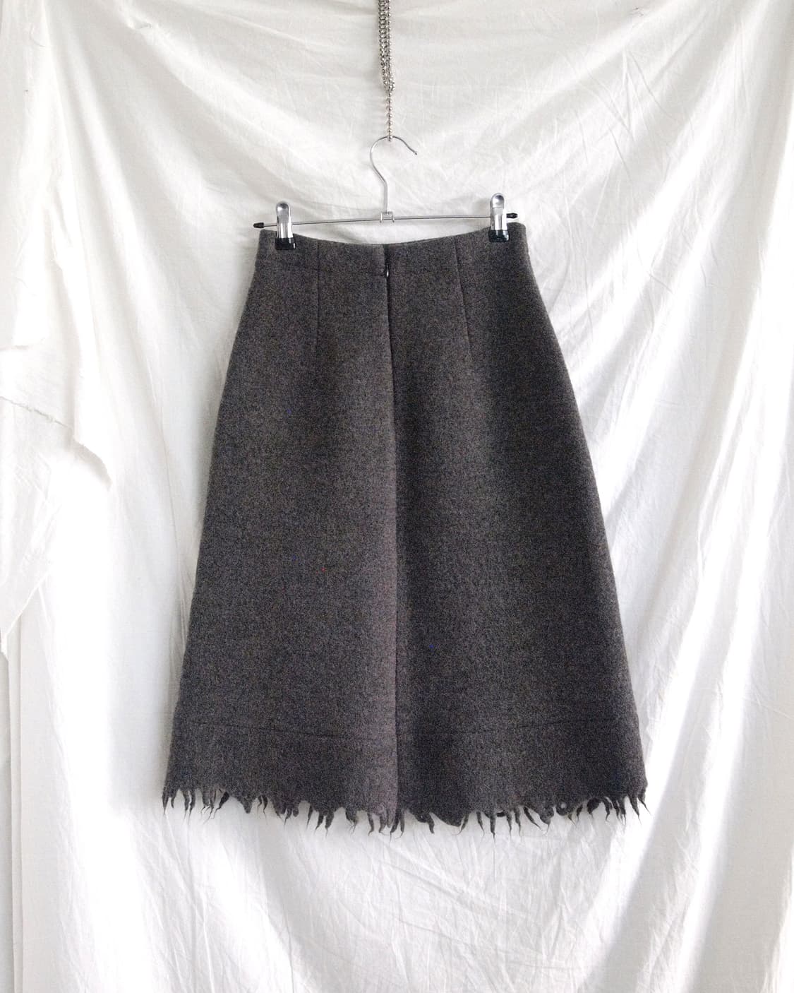 yao souka 아방가르드 러프컷 울 미디스커트 상품이미지6