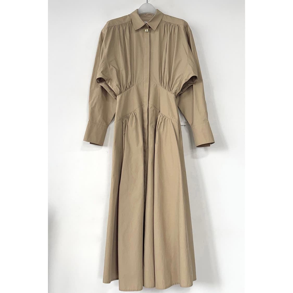 레지나표 셔링 코튼 셔츠 드레스 상품이미지1