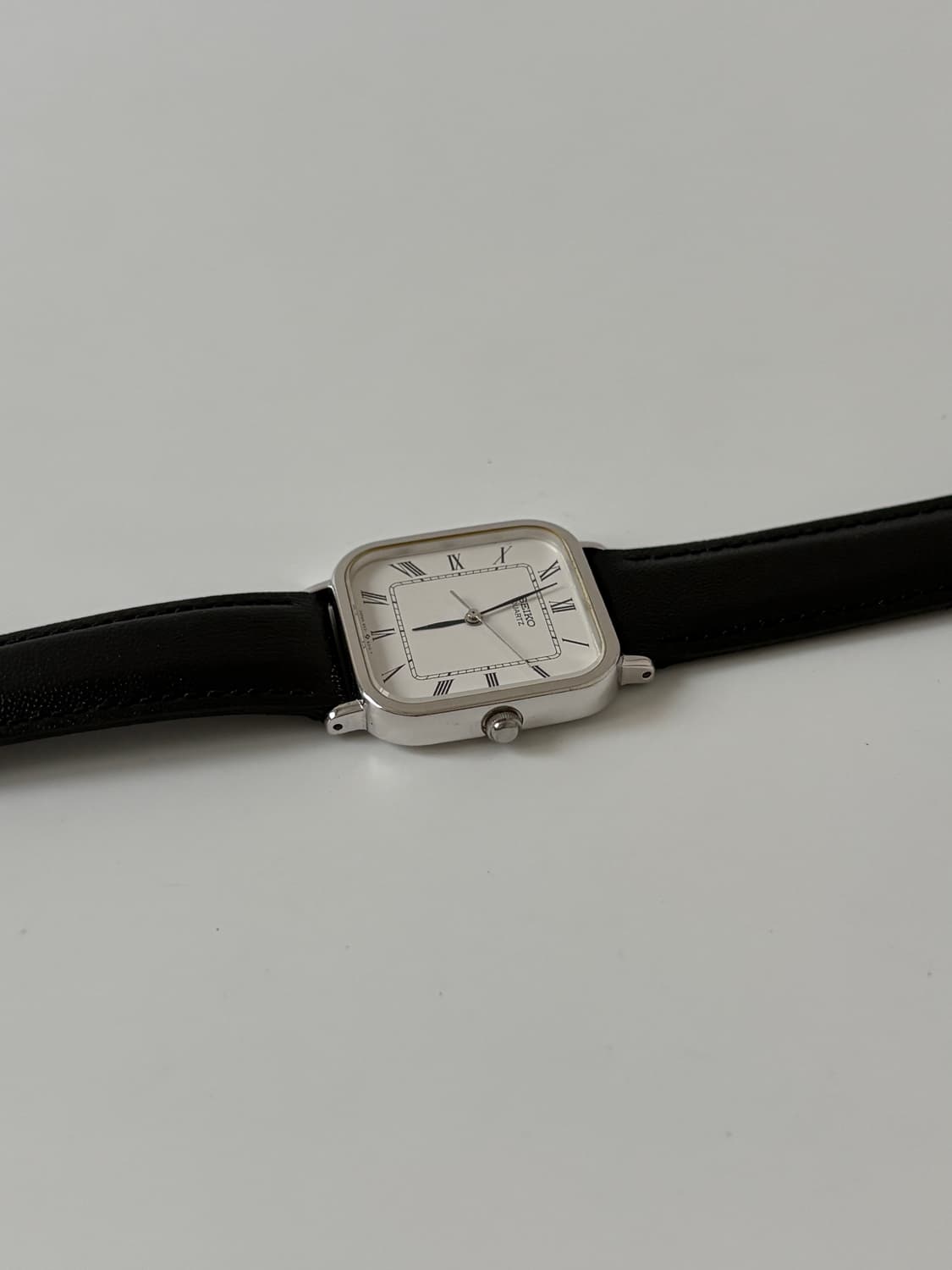 1980s Roman Index Silver Tank Quartz 상품이미지5