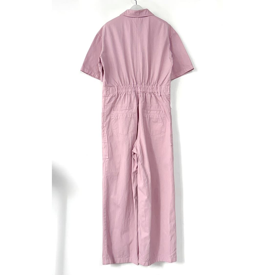 럭키슈에뜨 자수 포인트 핑크 데님 점프수트 상품이미지4