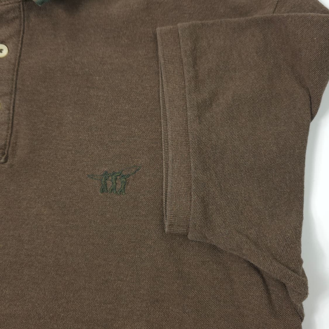 헨리코튼 이탈리안 슬림핏 코튼 반팔카라티 브라운 (105) 상품이미지3