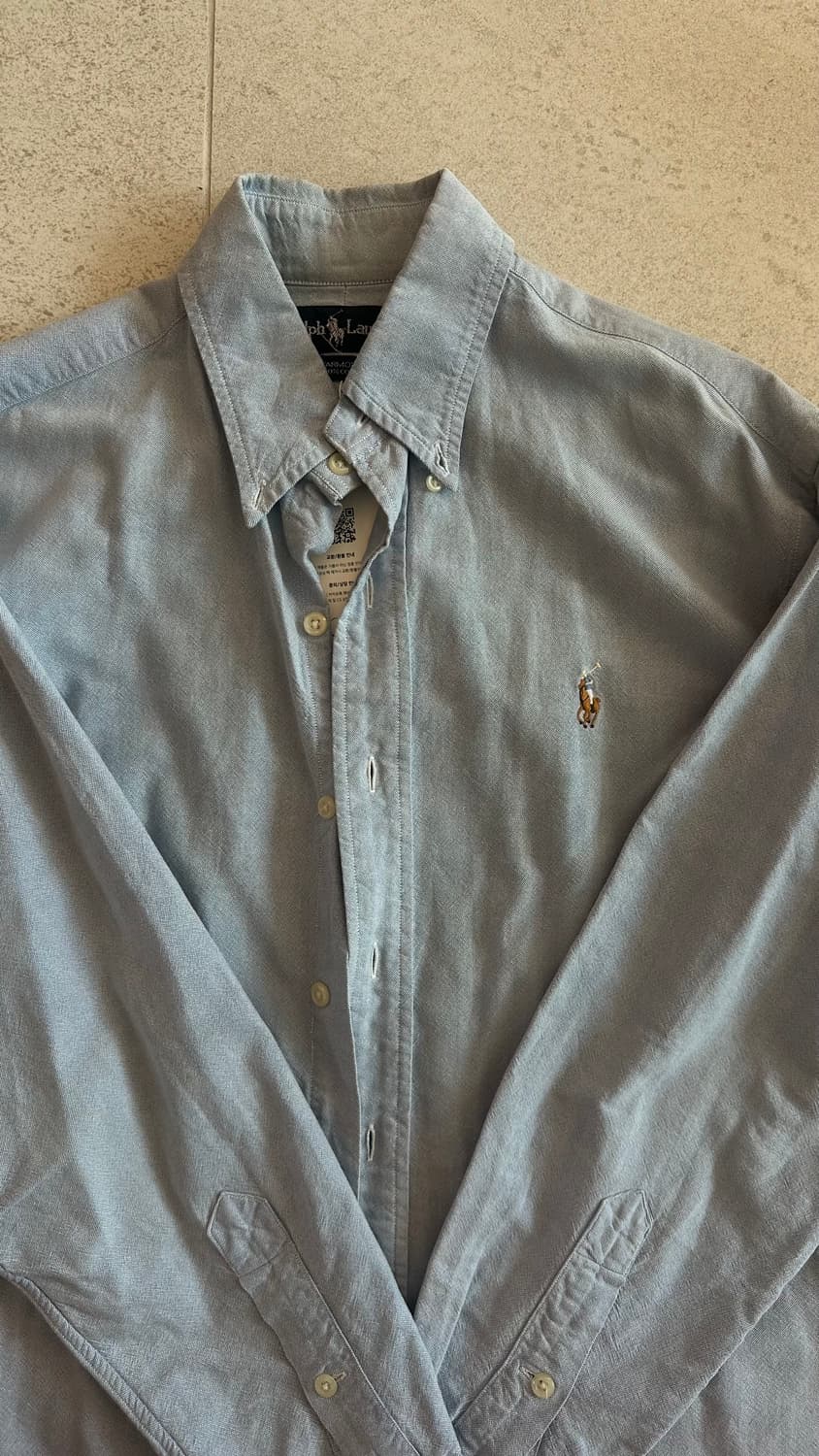 폴로 옥스퍼드 하늘색 청 셔츠 상품이미지4