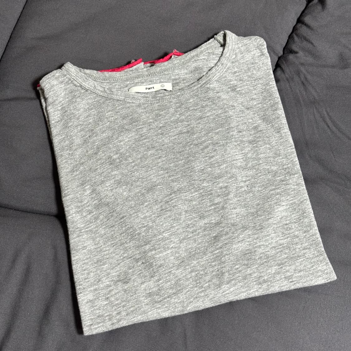 2) 파르트 Parrt 컷오프 레이어드 롱슬리브 그레이 상품이미지1