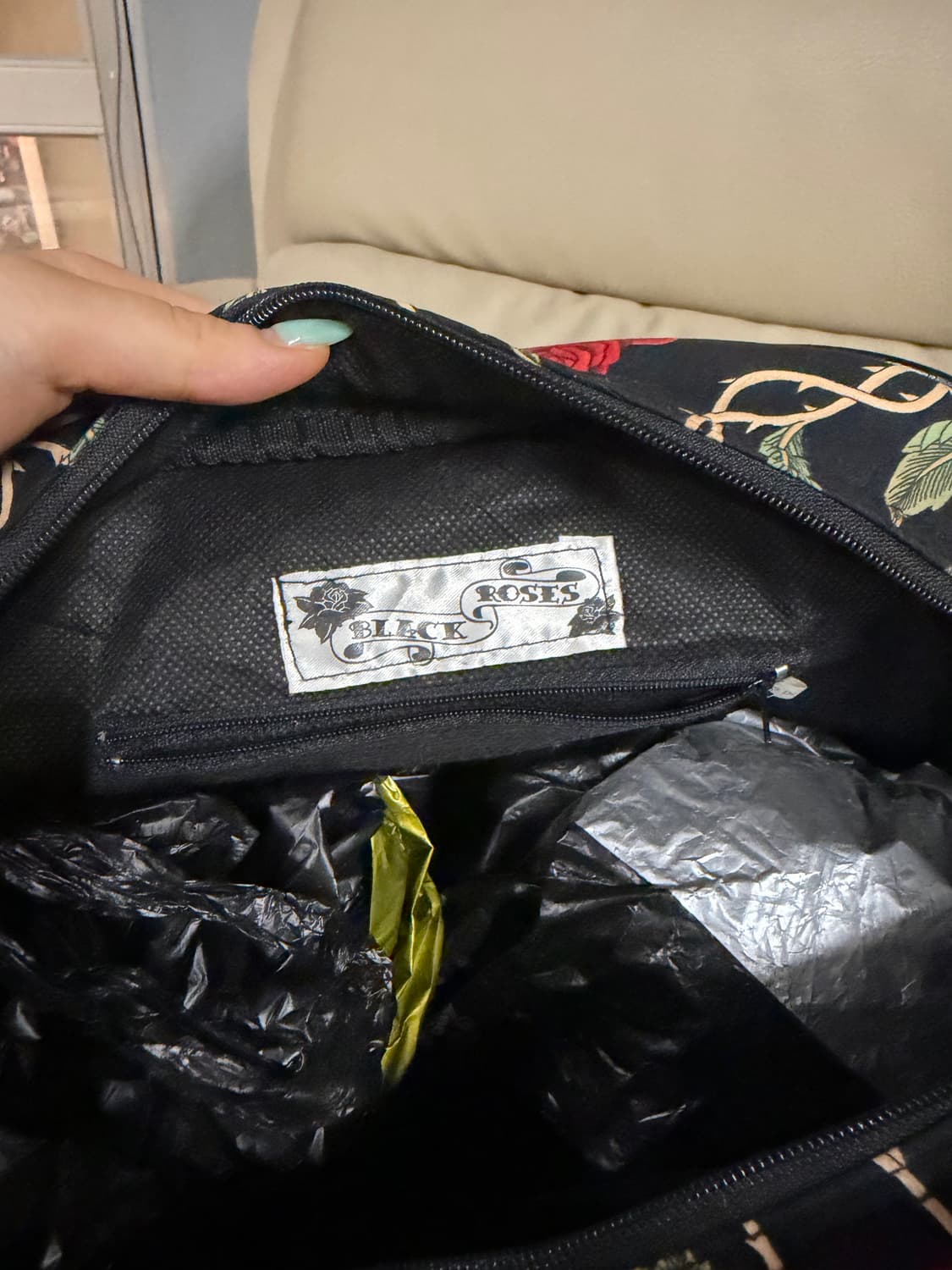 skull & roses printing shoulder bag 상품이미지8