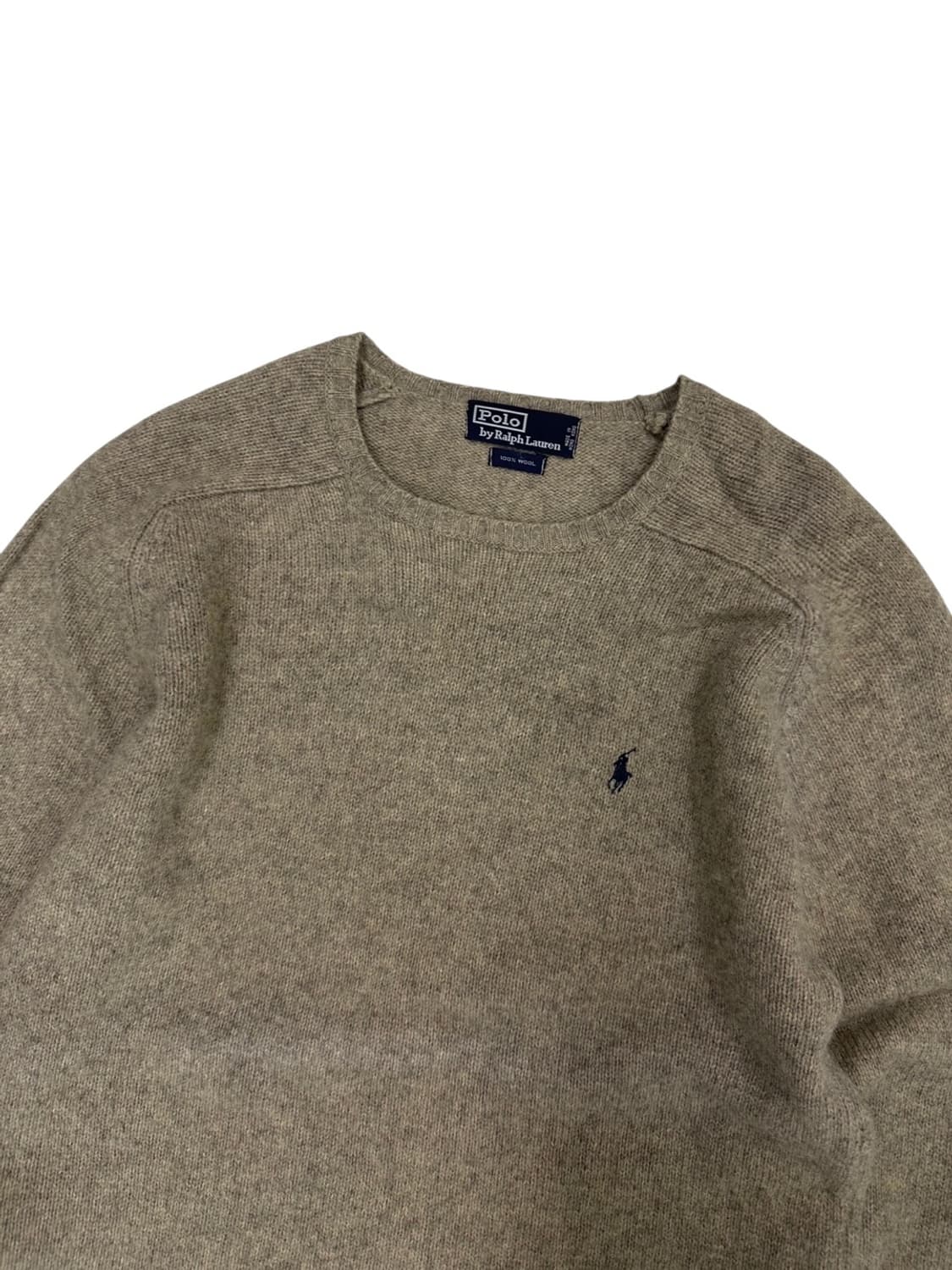 90s 폴로 울 니트 베이지 (M) 상품이미지2