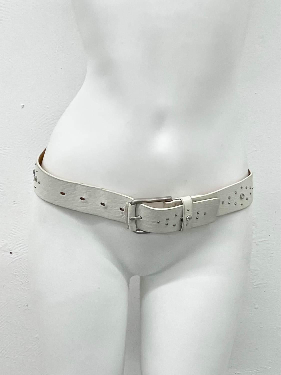 화이트페어리 리얼레더 큐빅 버클 벨트 상품이미지2