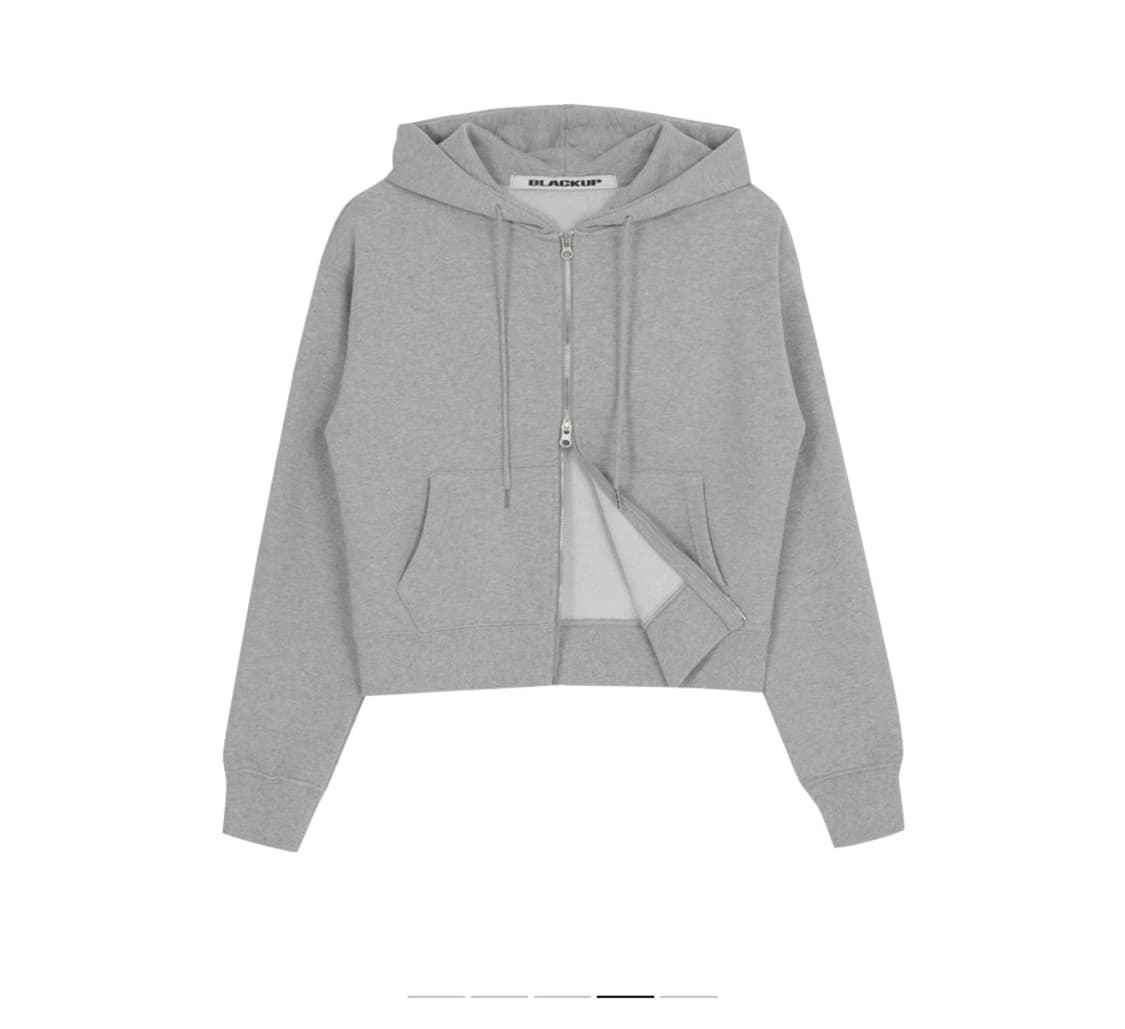블랙업 헤비 코튼 후드집업 그레이 상품이미지3