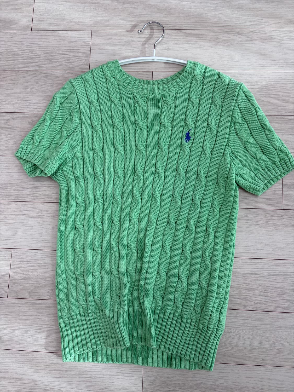 폴로 랄프로렌 케이블 반팔 니트 M 민트 상품이미지1