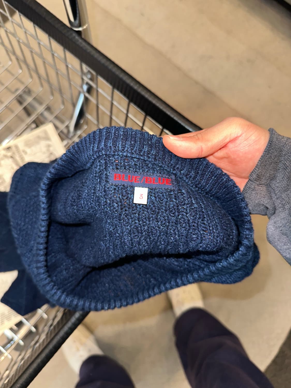 Blue Blue Japan indigo cable pocket knit 상품이미지10