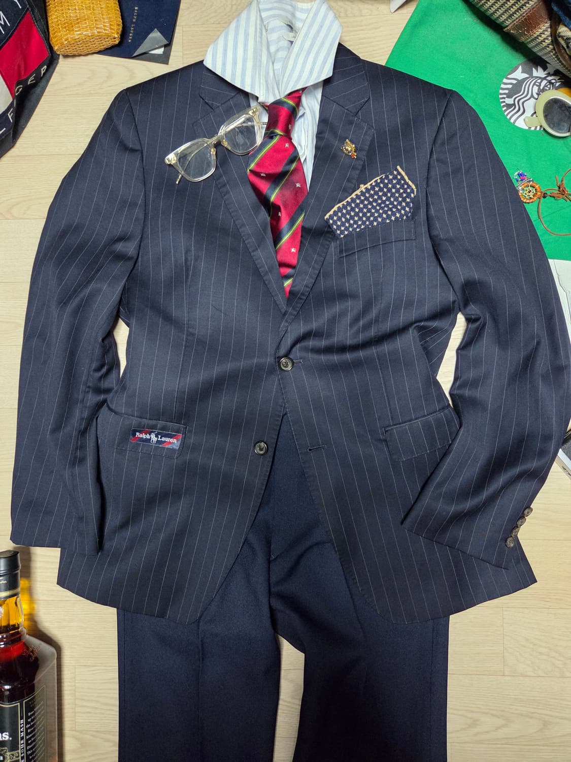 POLO RALPH LAUREN 수트 자켓 블레이저 네이비 상품이미지7