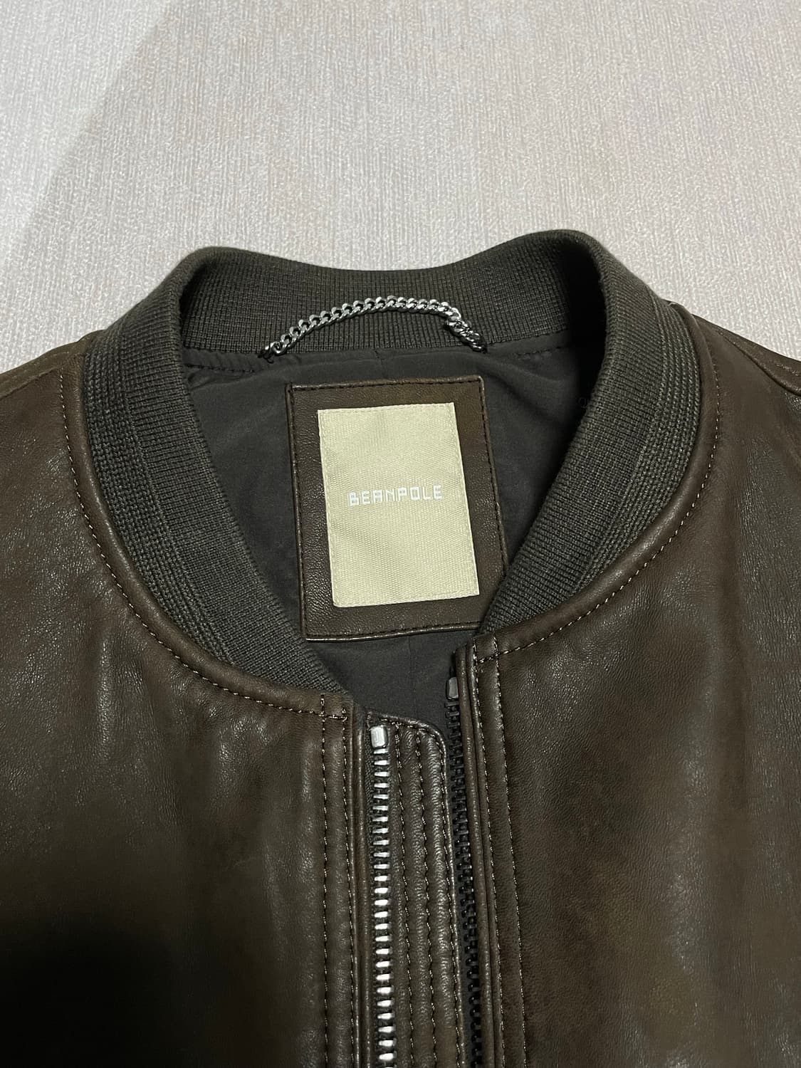 빈폴 레더 MA-1 점퍼 BC183ZA01D 상품이미지4