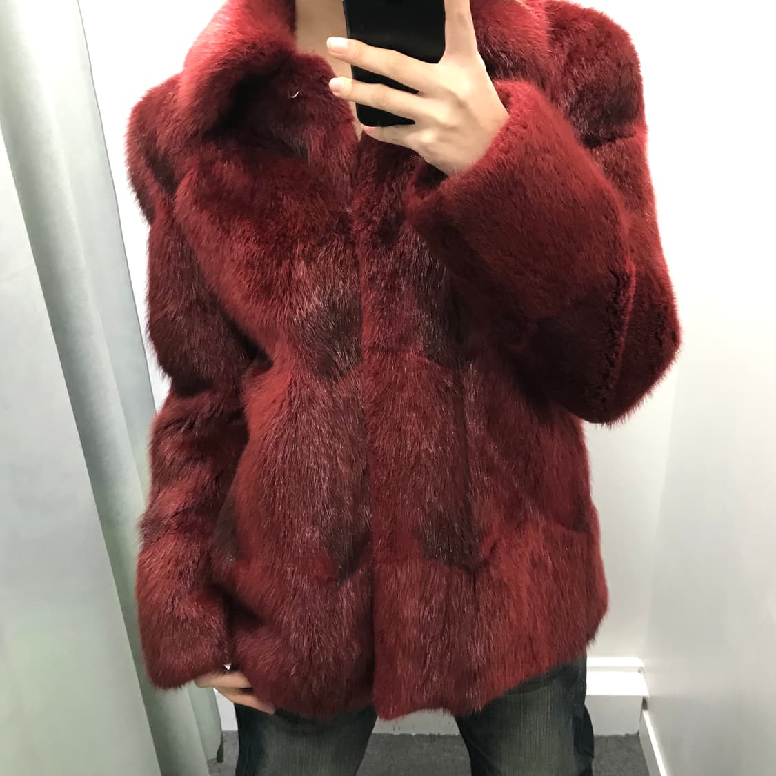 Sha scha 레드 폭스퍼 자켓  상품이미지2