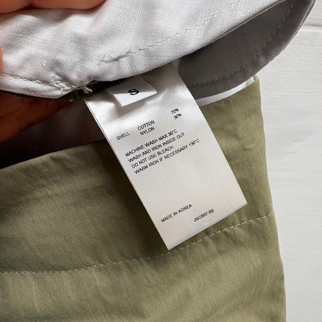 Current 커렌트 카키 와이드 팬츠 S 상품이미지6