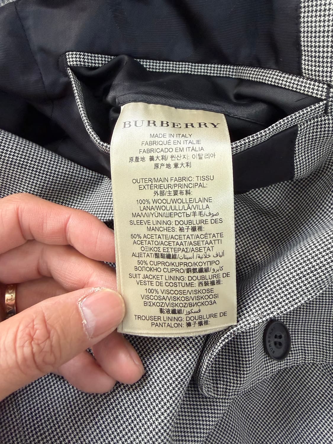 정품) 버버리 남성 체크 자켓 46 상품이미지8