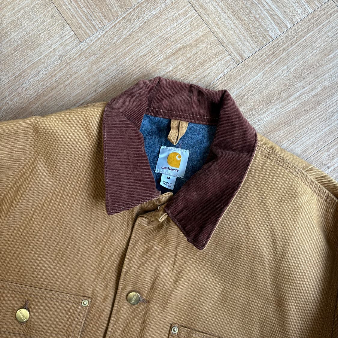 칼하트 C001 브라운 초어 자켓 상품이미지2