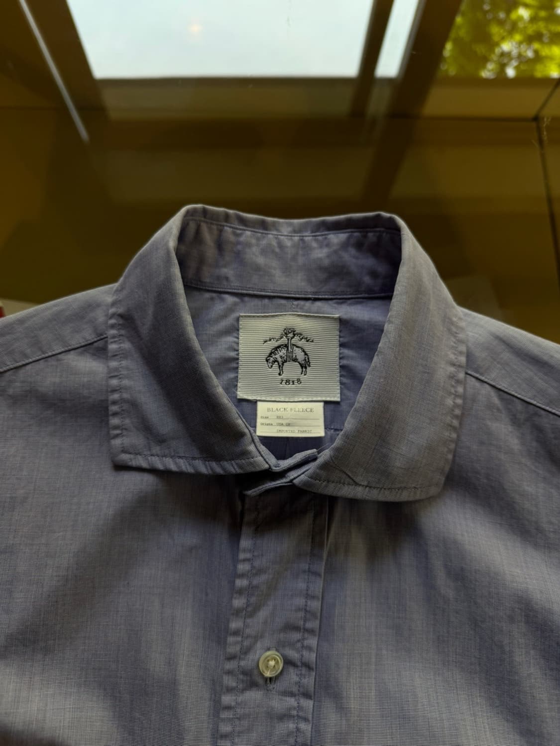 브룩스 브라더스X톰브라운 블랙 플리스 드레스 셔츠 100 상품이미지8