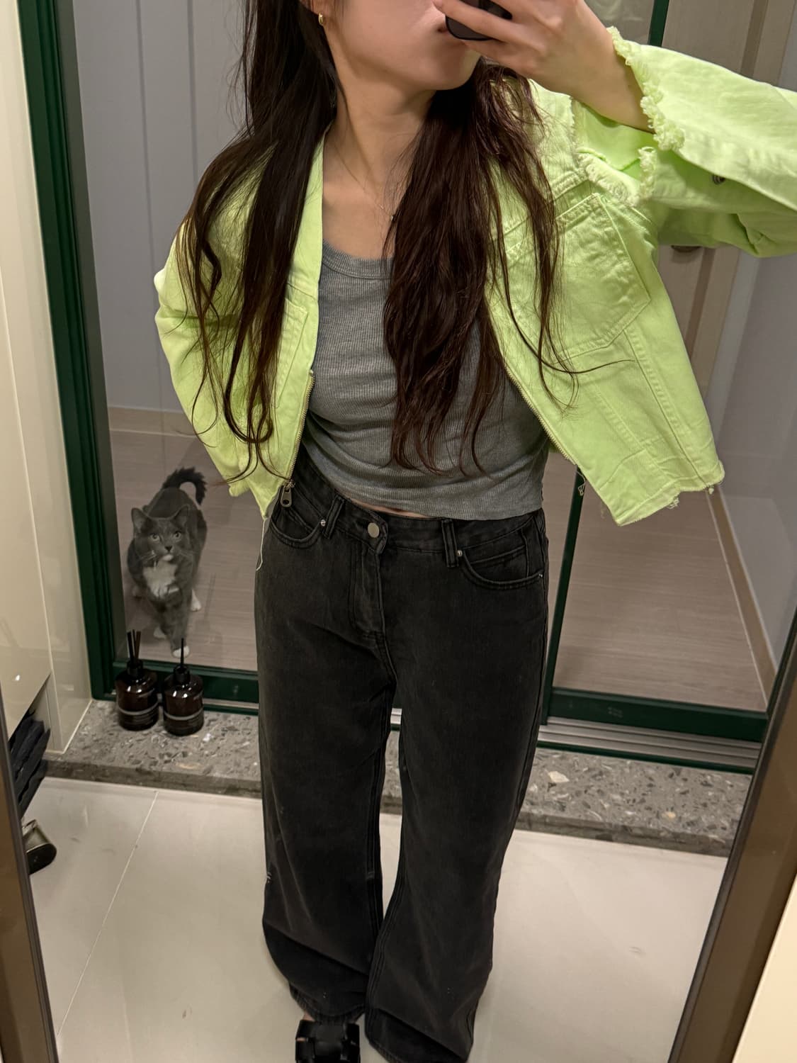 더일마 연두코튼자켓 상품이미지1