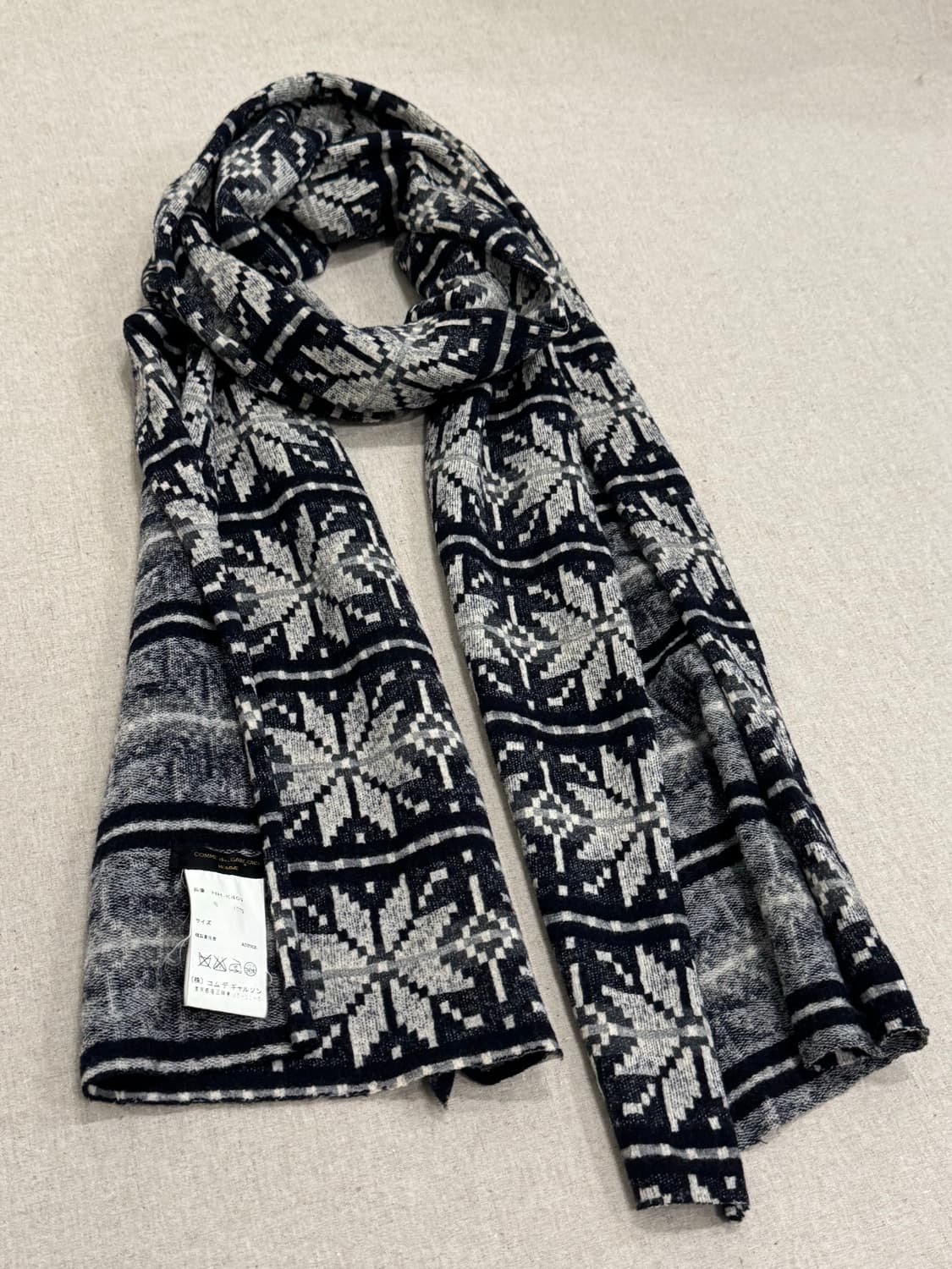 꼼데가르송 옴므 02aw 눈송이 울 머플러 상품이미지2