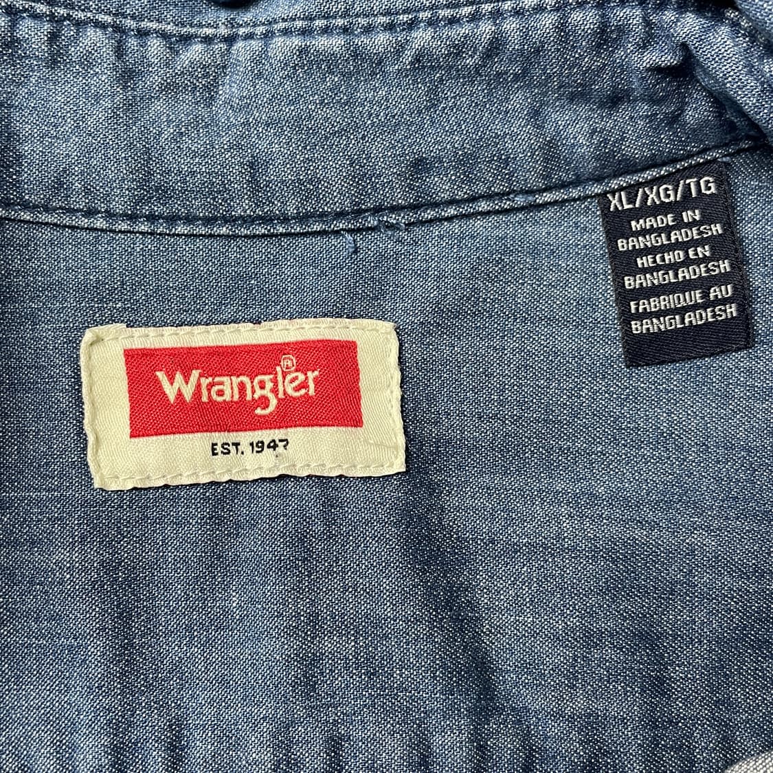 WRANGLER 랭글러 빈티지 데님 코튼 셔츠 A00470 상품이미지9