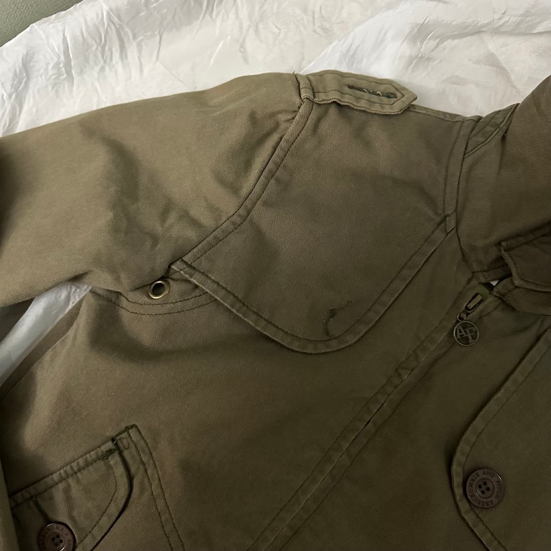 Abercrombie 아베크롬비 투웨이 하이넥 카키 자켓 상품이미지6