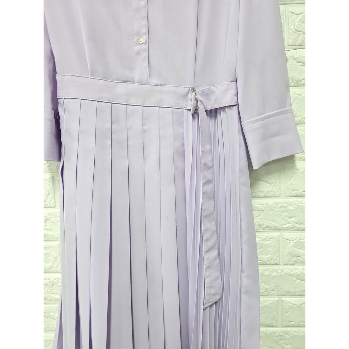 택포// 잇미샤 플리츠 롱 원피스 라벤더 M 상품이미지3