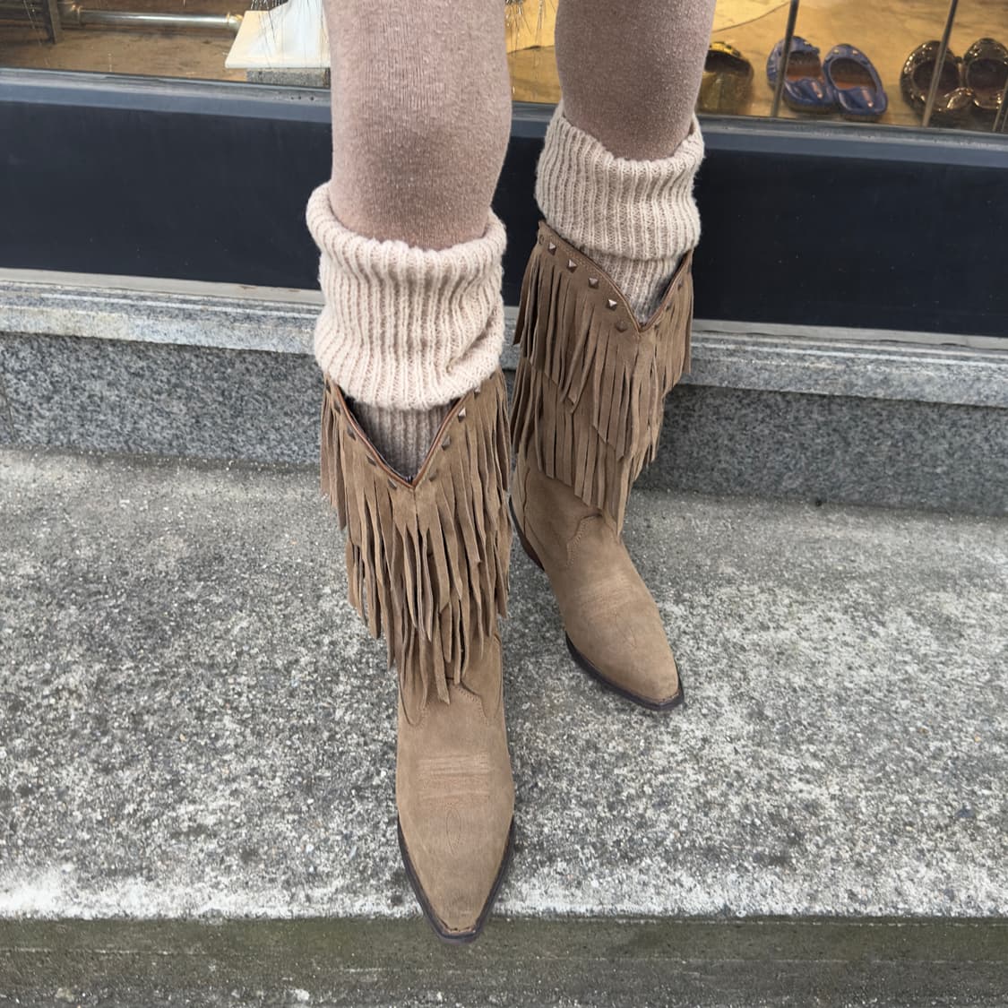 듀랑고 프린지 & 스터드 웨스턴 부츠 상품이미지9