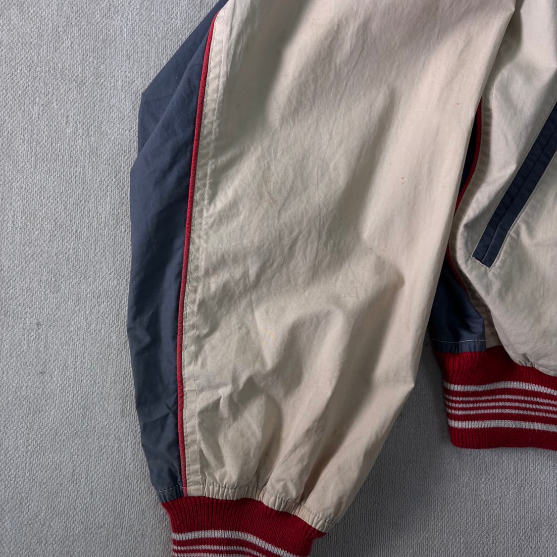100 80s 아비렉스 가죽카라 코튼 자켓 상품이미지8