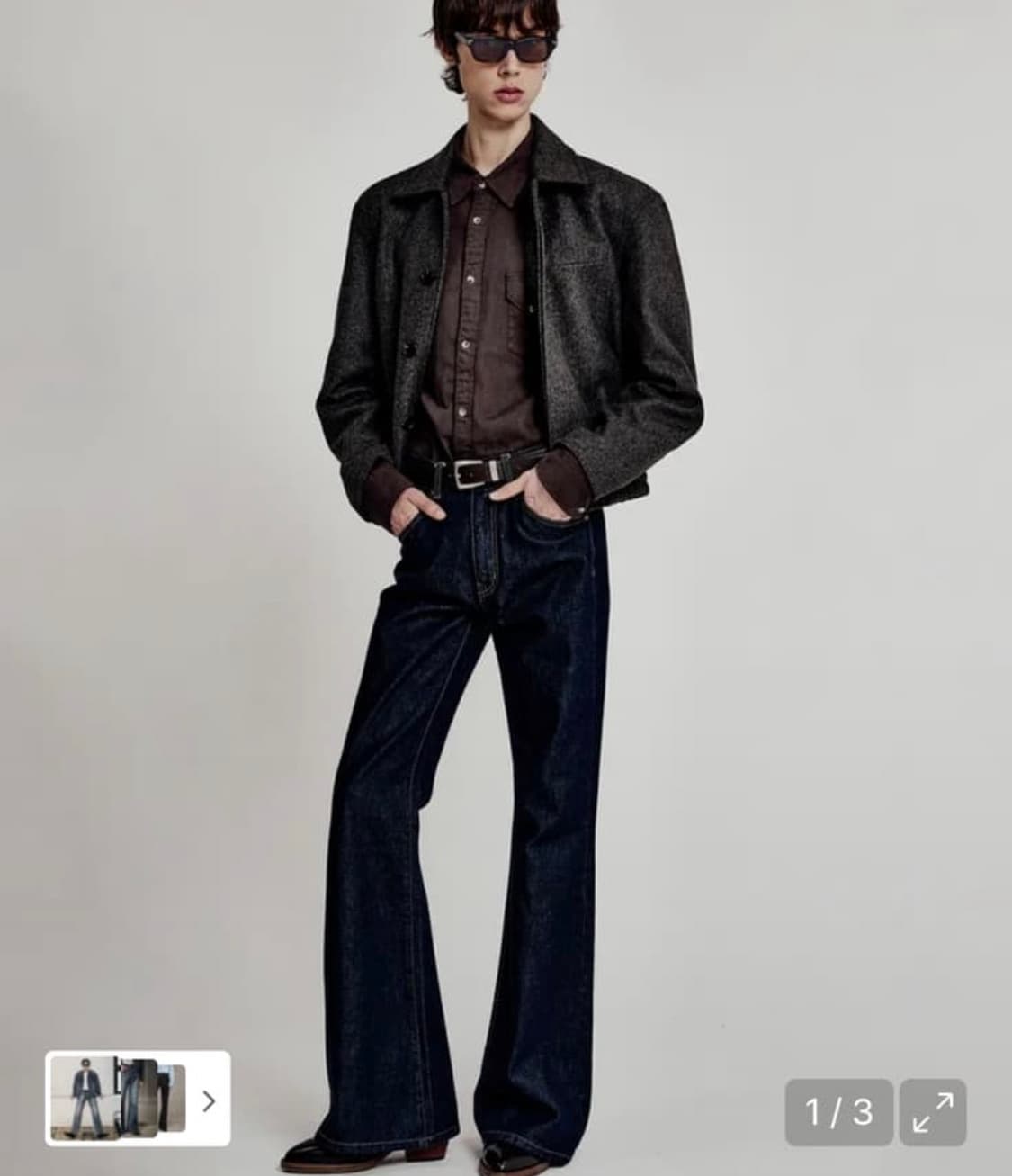 엘무드 잔느 인디고 팬츠 48 (새상품급) 상품이미지1