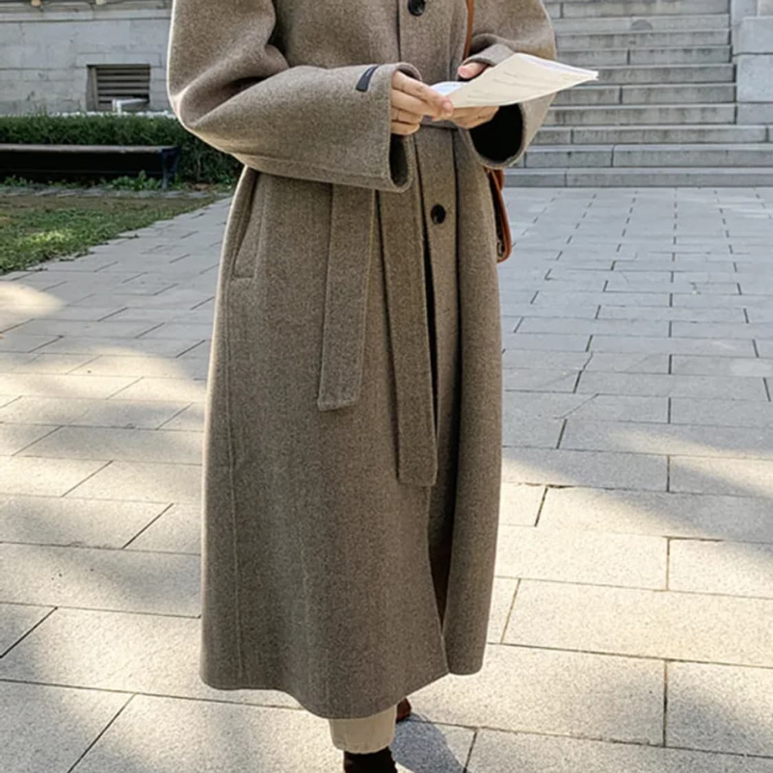 어반로지(URBANROSY) 도나 헤링본 코트 프리사이즈 새상품 상품이미지3