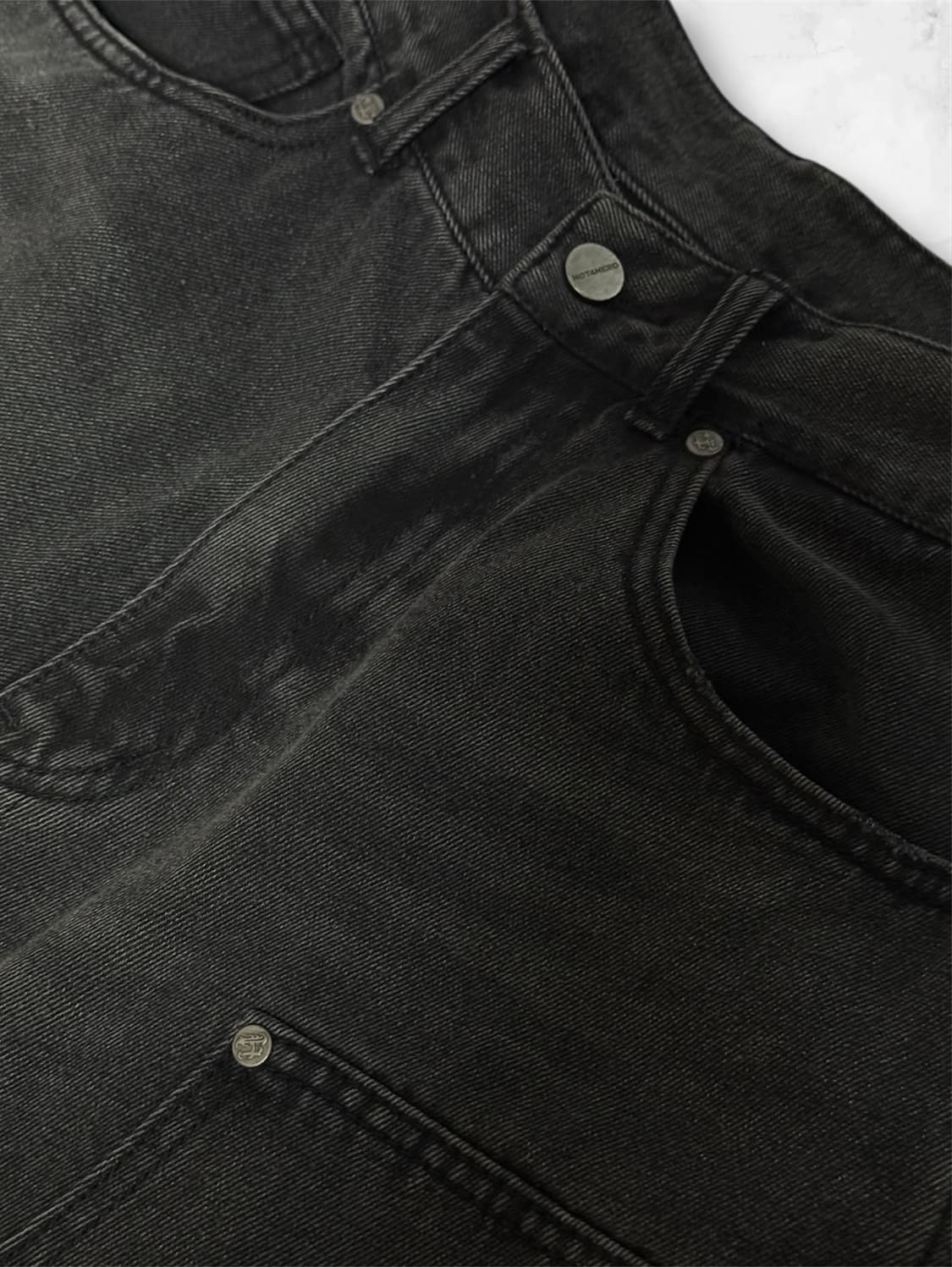 낫포너드 데미지 더블니 데님팬츠 상품이미지3