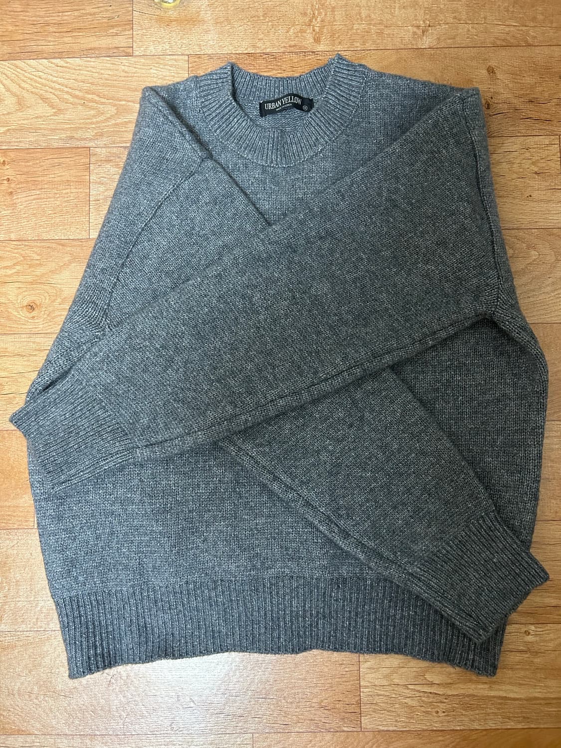 버건디 그레이 크롭니트 상품이미지5