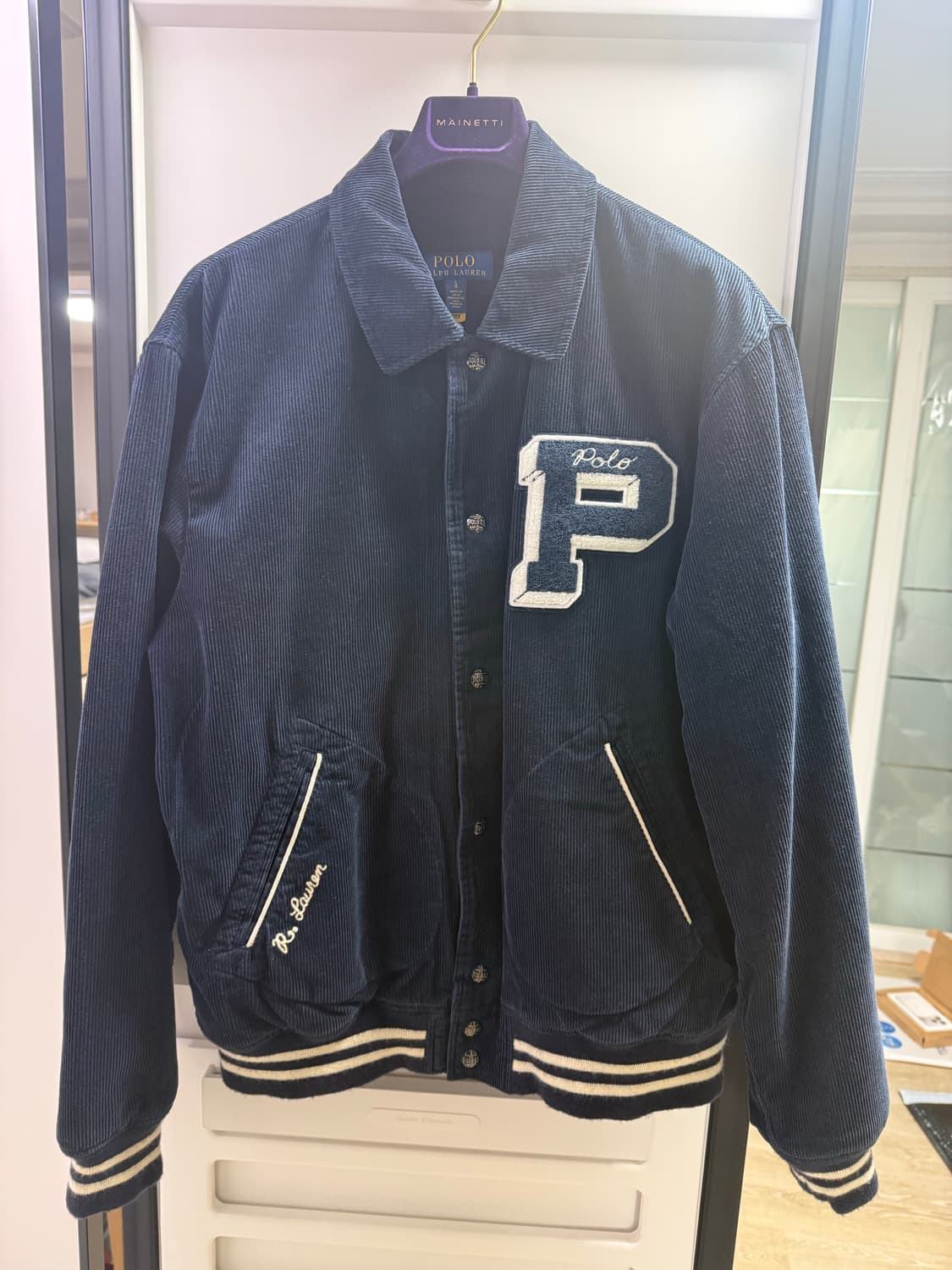 폴로 코듀로이 레터 자켓 L사이즈 상품이미지1