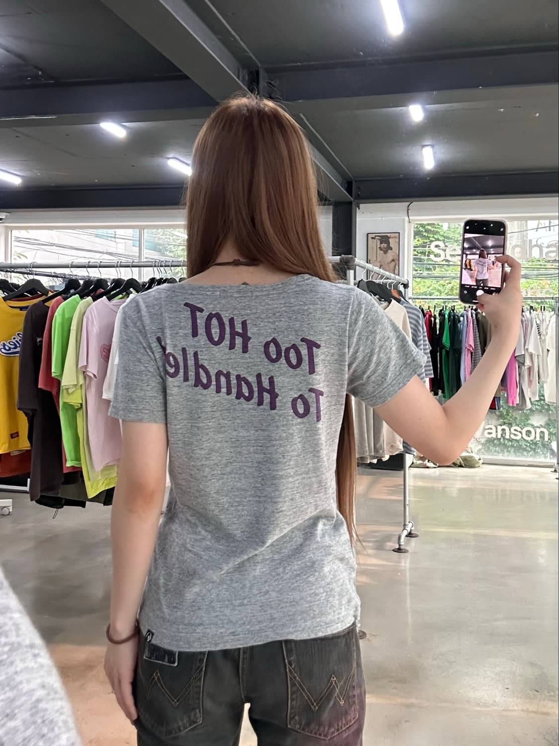 히스테릭글래머 히스걸 컬러프린팅 백로고 반팔티 상품이미지2