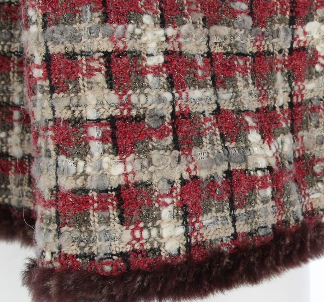 [BEST] 샤넬(CHANEL) 트위드 퍼 트리밍 미디 스커트
 상품이미지1