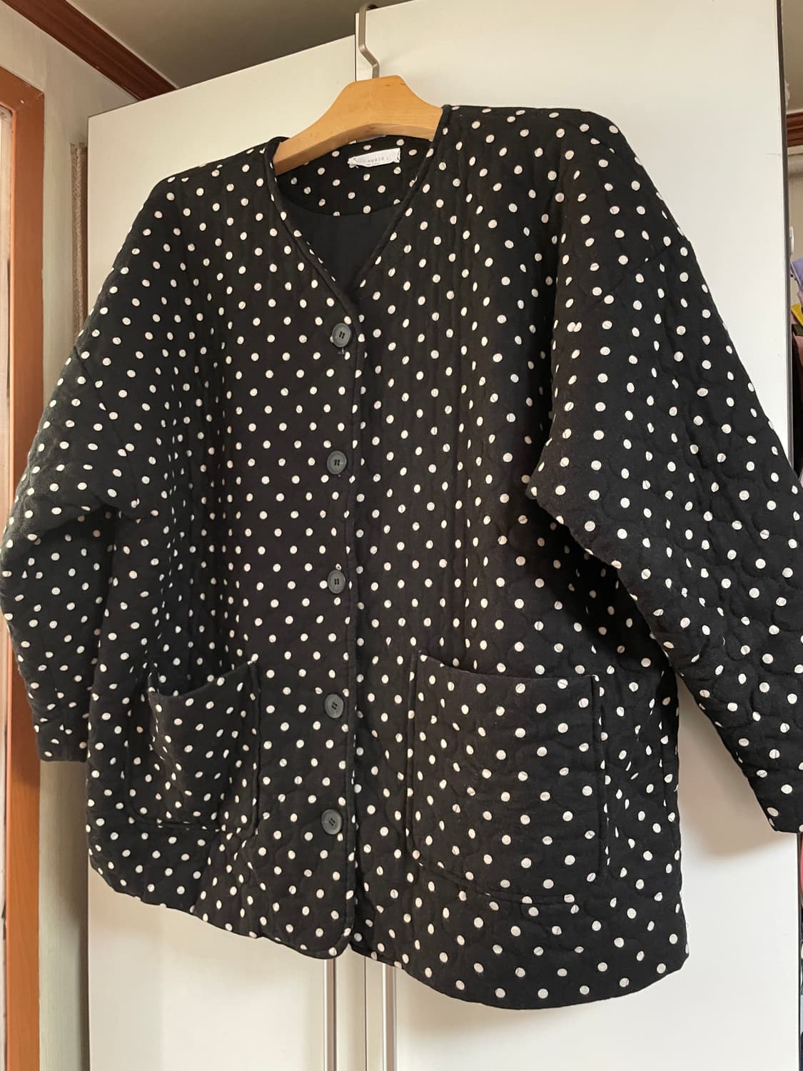 도트 무늬 누빔 자켓 상품이미지2