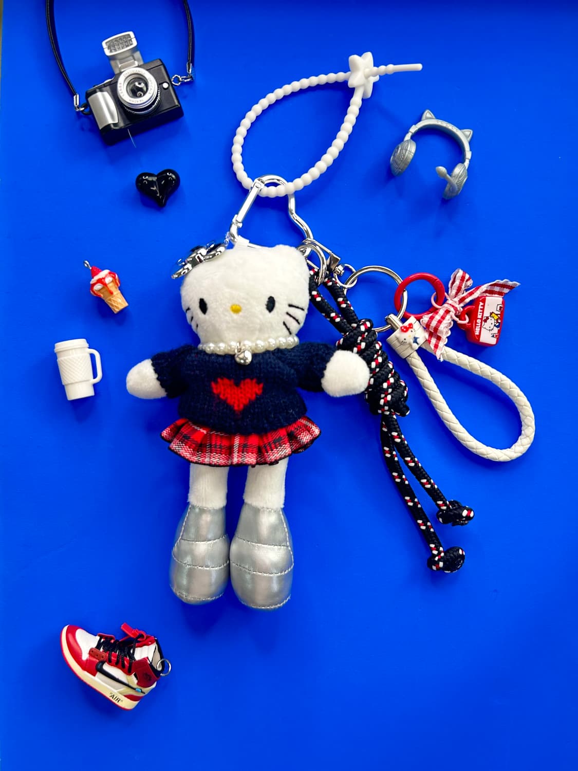 (28)❣️ 롱다리 키티 하트 니트 커스텀 키링 💋 상품이미지1