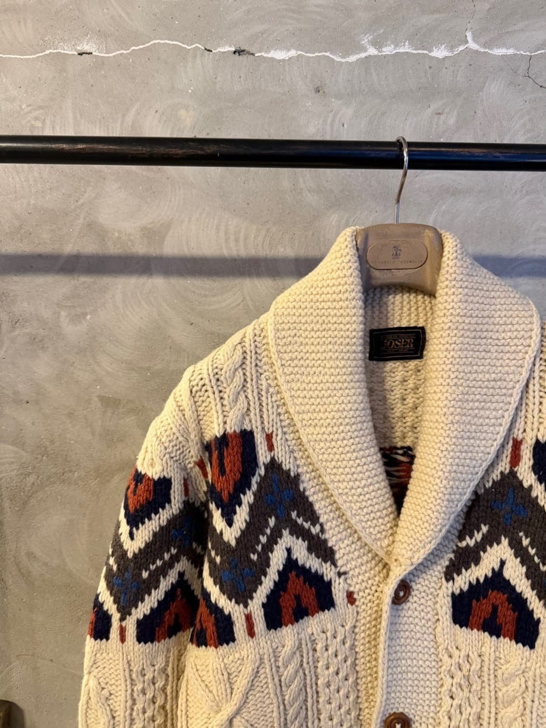 90s 조쉬 램스울 숄칼라 가디건 남성95 상품이미지4