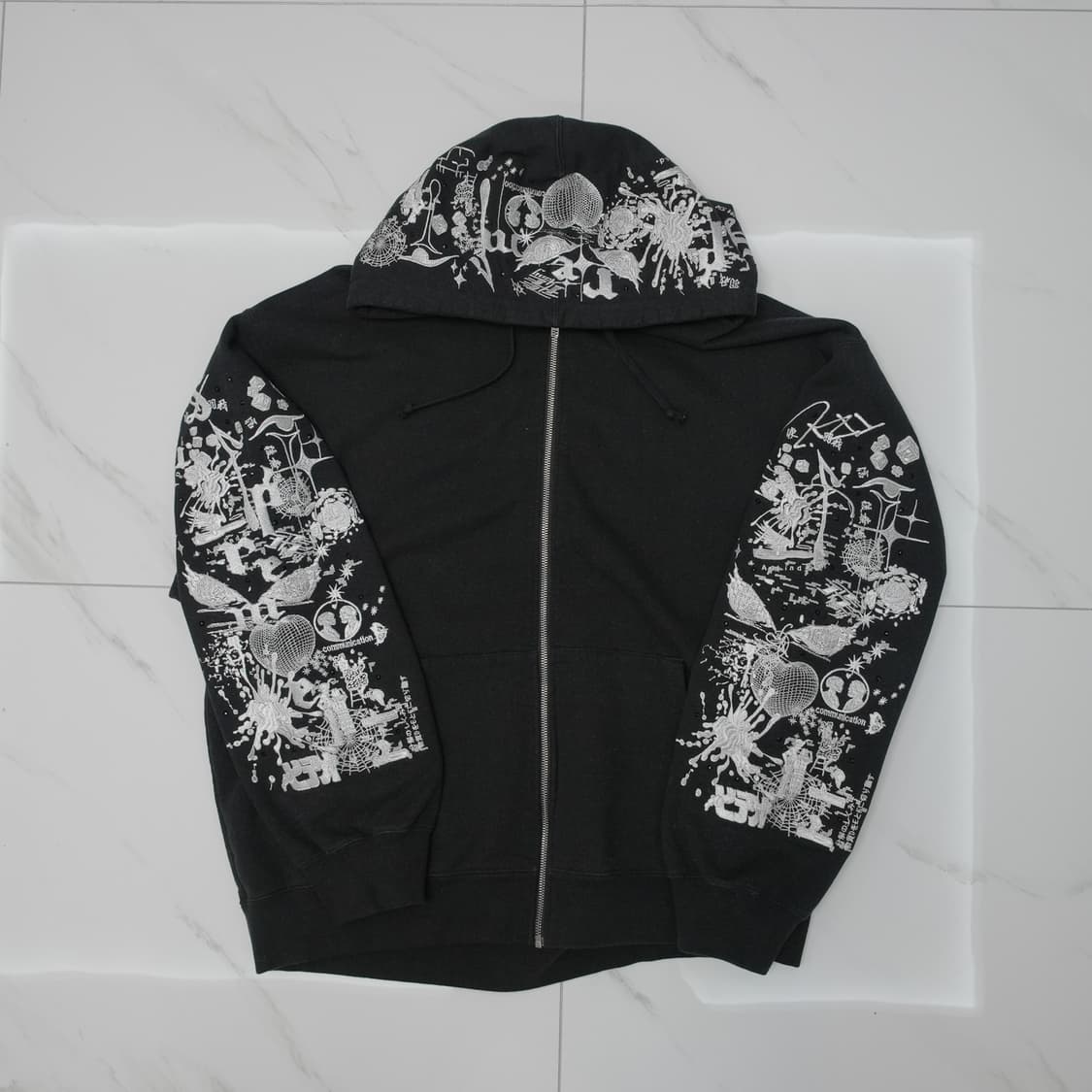 [XL] 슈프림 아오이 집업 후드 스웨트셔츠 블랙 상품이미지1