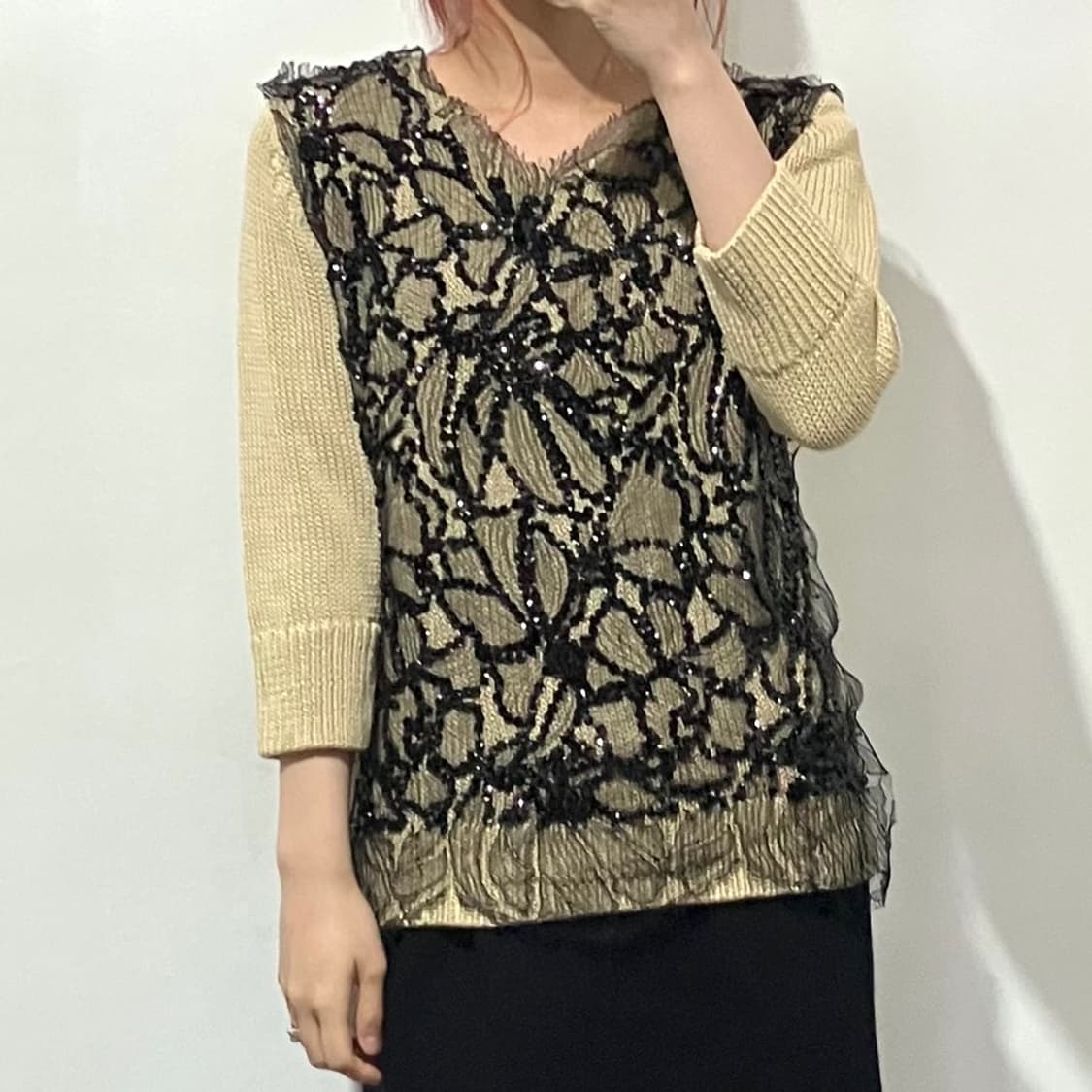 드리스반노튼 아카이브 비즈 니트 상품이미지1