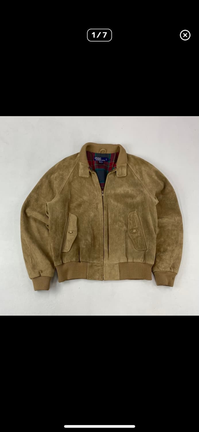 [구매] (M) 90s 폴로 스웨이드 해링턴 상품이미지1