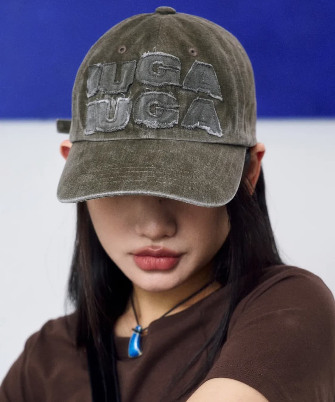 이우가마카라스 Washed Patch Ball Cap (Khaki) 상품이미지1