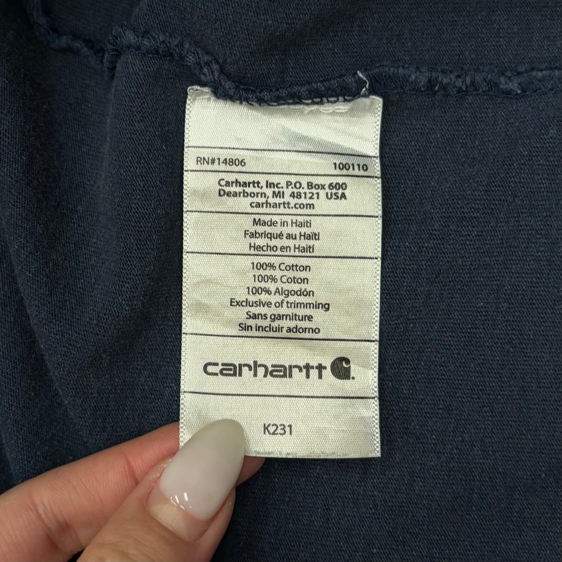 Carhartt 칼하트 사이드로고 네이비 S 상품이미지7