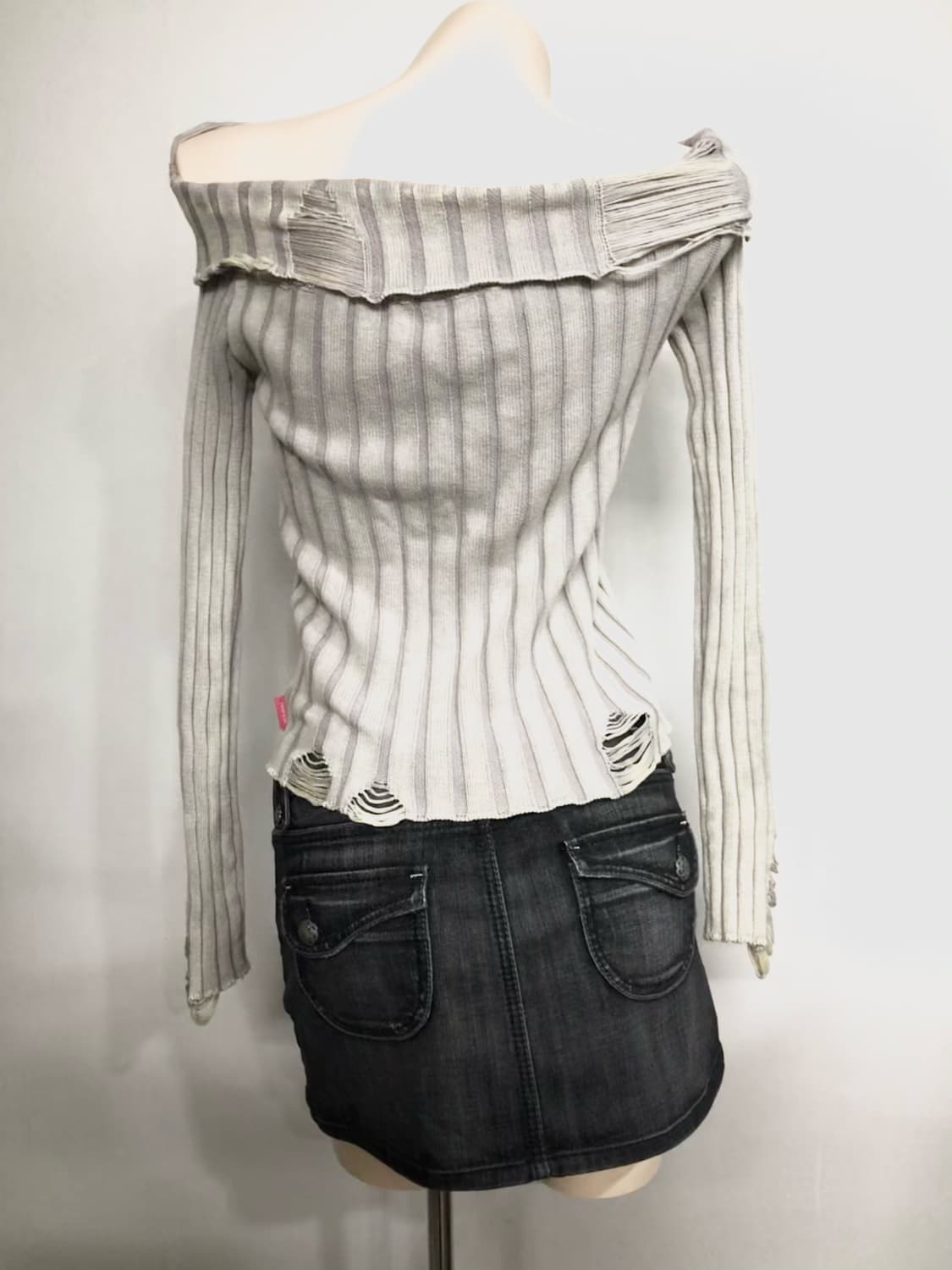 grunge knit off shoulder 상품이미지3